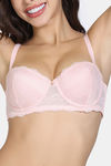 Zivame Forever Yours Padded High Wired 3/4th Coverage Strapless Bra - Rose Quartz — thumbnail 5